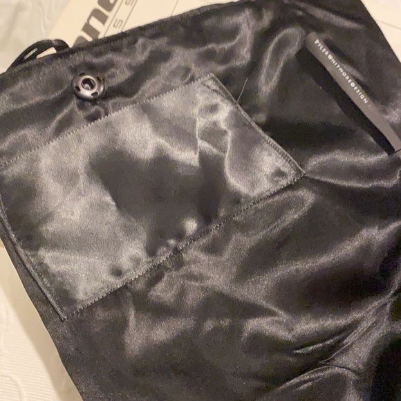 Soft silky (inside) and out. Grey and black bag - Picture 8 of 13